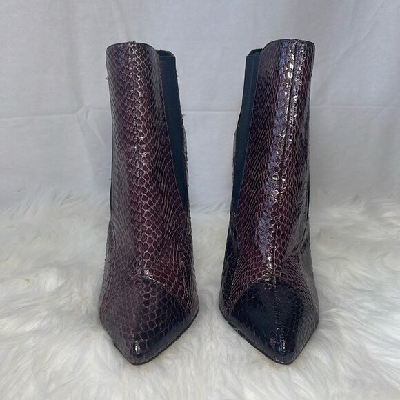 Ava & Aiden Purple/Black Snake High Heeled Booties Sz 8.5 - Picture 2 of 7